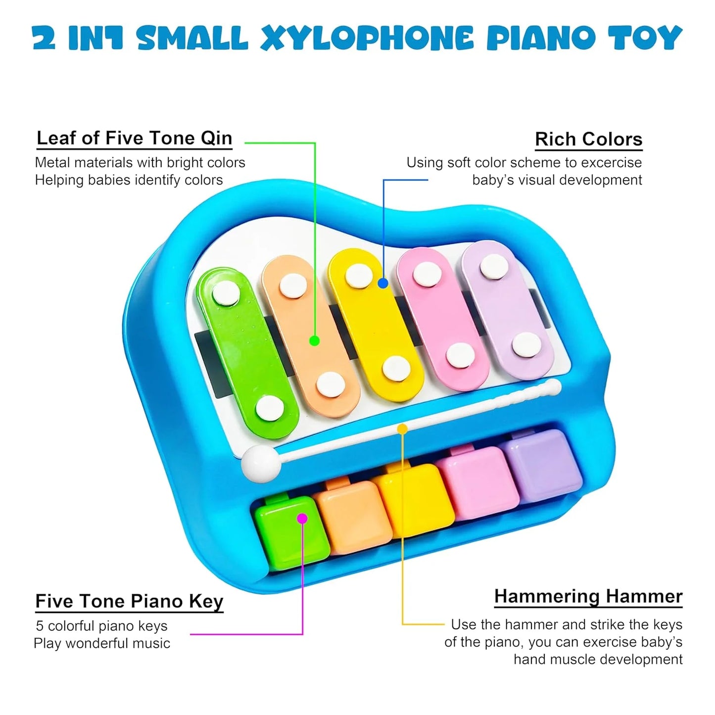Knock Piano for Kids – Colorful Musical Toy 🎹✨