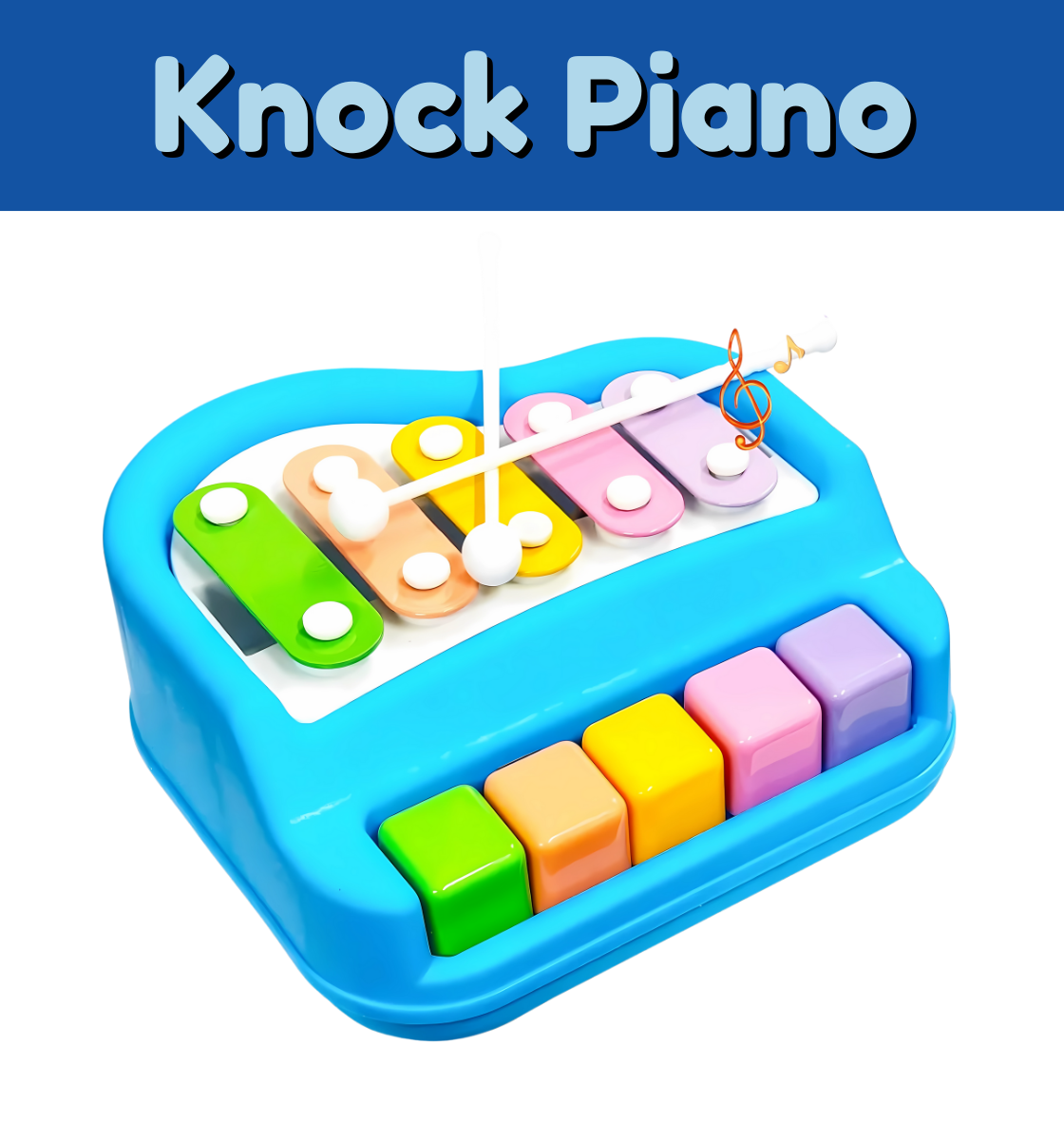 Knock Piano for Kids – Colorful Musical Toy 🎹✨